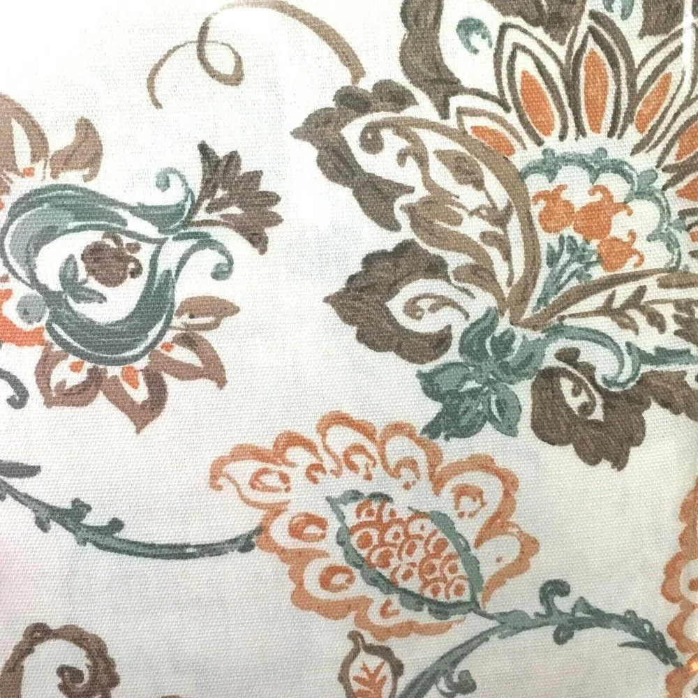 Envogue Tablecloth Pumpkin Jacobean 70 R Cotton Orange Brown Fall Thanksgiving